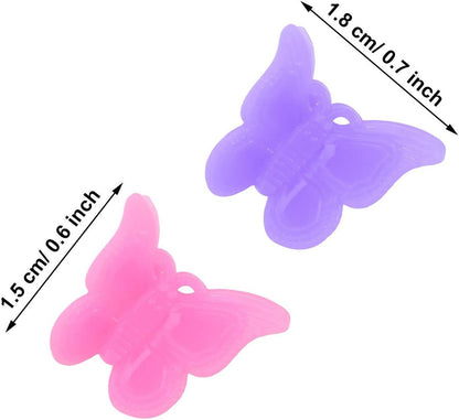 MUUZLL 50 Pack Butterfly Hair Clips Pastel Mini Cute Accessories for Women and Girls, Matte Colors Assorted