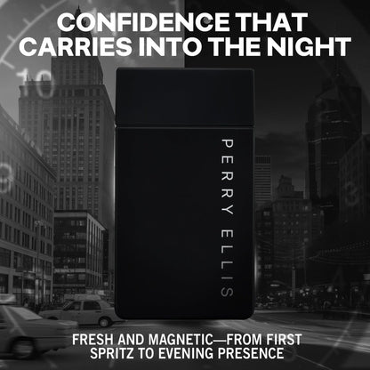 Perry Ellis Midnight Eau De Toilette for Men - Long Lasting Woody Spicy Cologne, 3.4 fl oz Avelisse