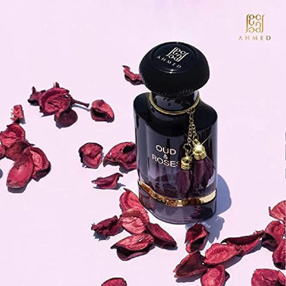 AHMED Oud & Roses Eau de Parfum 60mL – Woody Floral Oriental Fragrance for Men and Women Avelisse