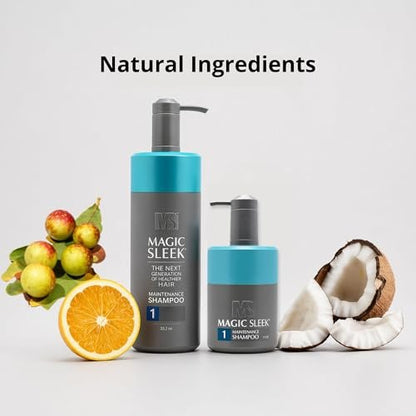 MagicSleek Hydrating Shampoo | Moisturizing & Cleansing | Color-Safe | All Hair Types | Coconut Oil | Frizz Control | Sulfate & Paraben Free | For Dry Scalp | Daily Routine | 17 oz Avelisse