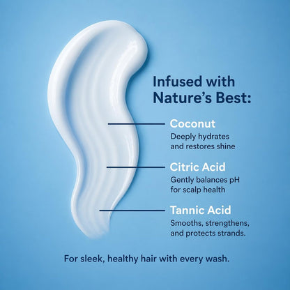 MagicSleek Hydrating Shampoo | Moisturizing & Cleansing | Color-Safe | All Hair Types | Coconut Oil | Frizz Control | Sulfate & Paraben Free | For Dry Scalp | Daily Routine | 17 oz Avelisse