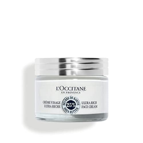 L'Occitane Shea Ultra Rich Face Cream - 1.7 oz Intensive Moisturizer for Dry Skin Avelisse