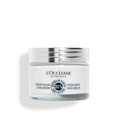 L'Occitane Shea Ultra Rich Face Cream - 1.7 oz Intensive Moisturizer for Dry Skin Avelisse