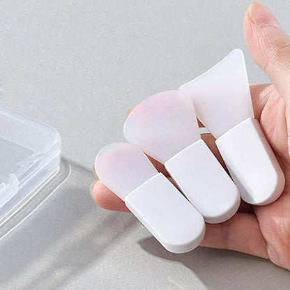3-Piece Silicone Face Mask Applicator Brush Set - Mini Makeup Spatula for Facial Mud, Clay, Cream & Serum