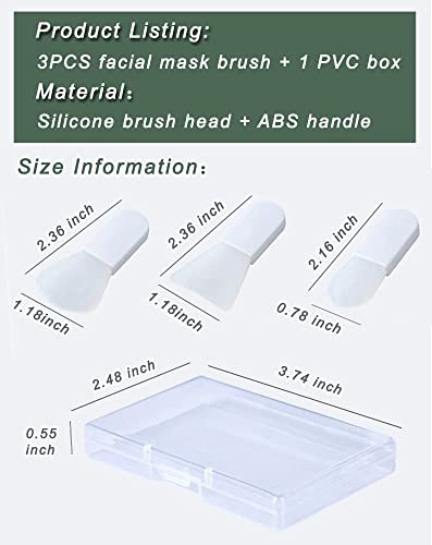 3-Piece Silicone Face Mask Applicator Brush Set - Mini Makeup Spatula for Facial Mud, Clay, Cream & Serum - görsel 9