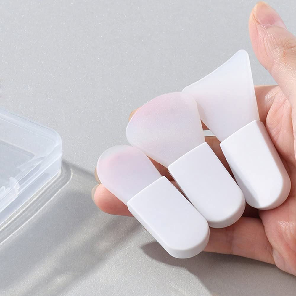3-Piece Silicone Face Mask Applicator Brush Set - Mini Makeup Spatula for Facial Mud, Clay, Cream & Serum - görsel 16