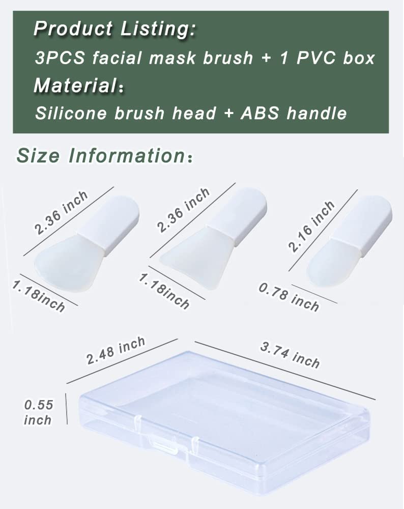3-Piece Silicone Face Mask Applicator Brush Set - Mini Makeup Spatula for Facial Mud, Clay, Cream & Serum - görsel 10