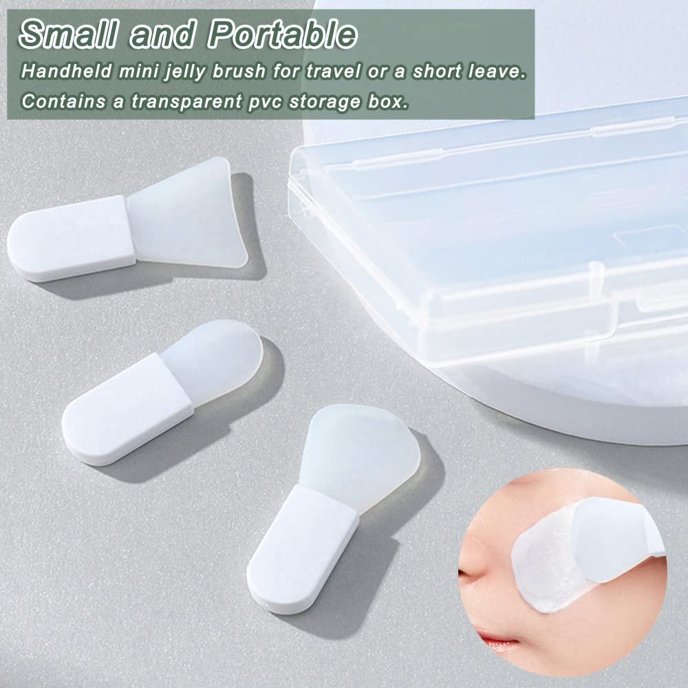 3-Piece Silicone Face Mask Applicator Brush Set - Mini Makeup Spatula for Facial Mud, Clay, Cream & Serum - görsel 4