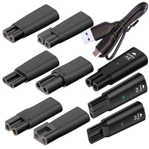 10-Pack USB C Power Cord Replacement Charger for Hair Clippers, Beard Trimmers, Shavers, Desk Lamps, and Purifiers - HQ8505 Compatible Charging Cable Avelisse