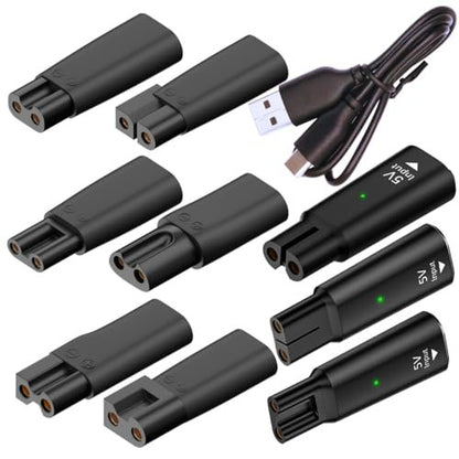 10-Pack USB C Power Cord Replacement Charger for Hair Clippers, Beard Trimmers, Shavers, Desk Lamps, and Purifiers - HQ8505 Compatible Charging Cable Avelisse