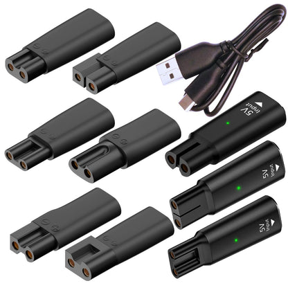 10-Pack USB C Power Cord Replacement Charger for Hair Clippers, Beard Trimmers, Shavers, Desk Lamps, and Purifiers - HQ8505 Compatible Charging Cable Avelisse