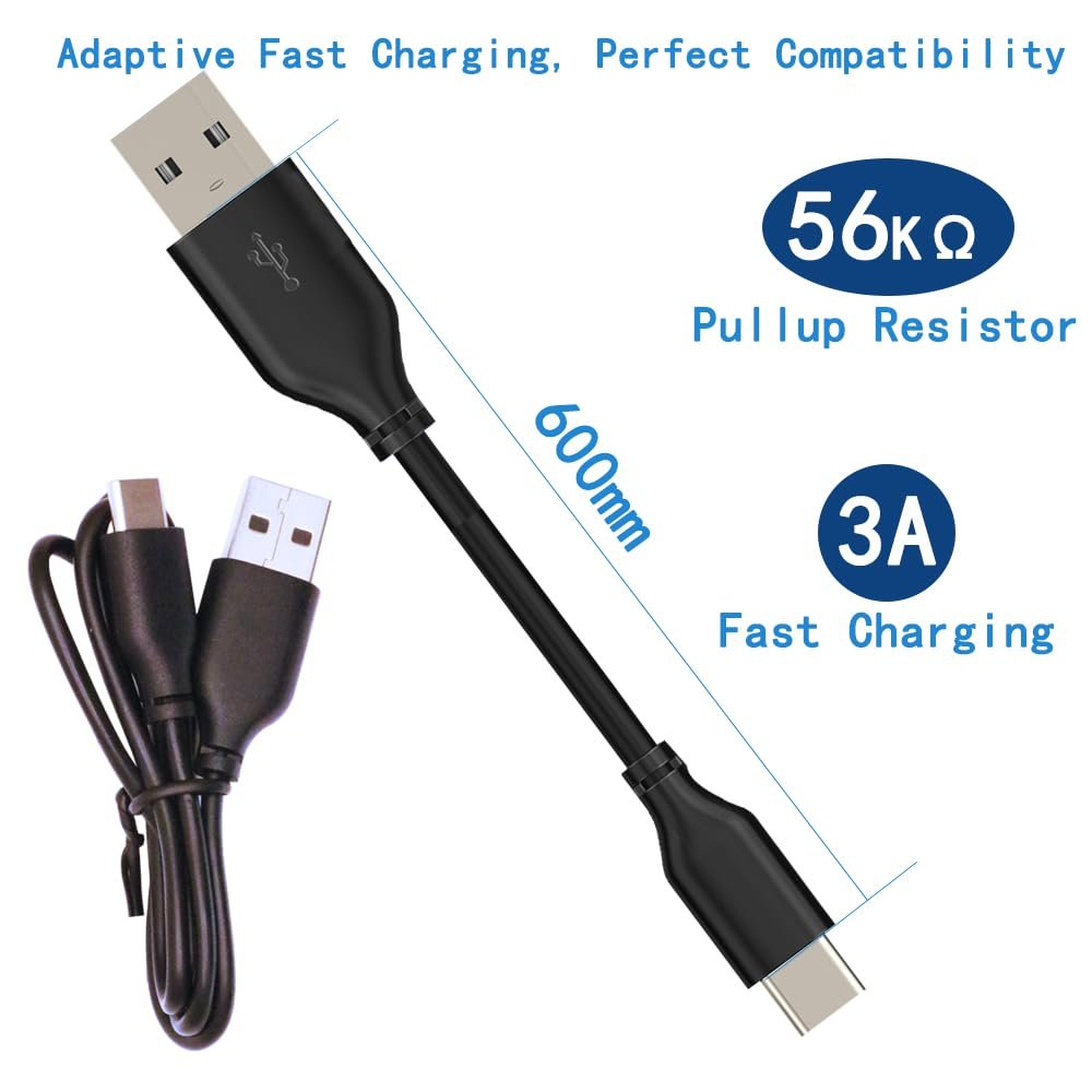10-Pack USB C Power Cord Replacement Charger for Hair Clippers, Beard Trimmers, Shavers, Desk Lamps, and Purifiers - HQ8505 Compatible Charging Cable Avelisse