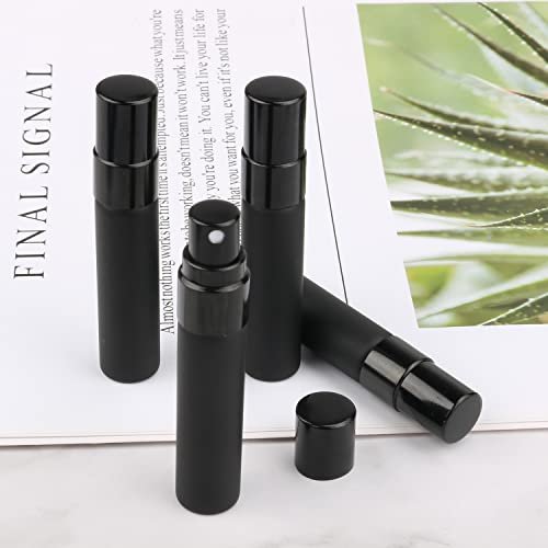 Wresty 10-Pack Black Glass Spray Bottle 5ml Perfume Atomizer Refillable Travel Fine Mist Spray Bottle Liquid Fragrance Sample Atomizer - görsel 12
