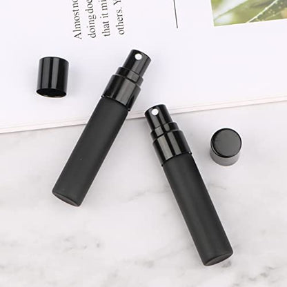 Wresty 10-Pack Black Glass Spray Bottle 5ml Perfume Atomizer Refillable Travel Fine Mist Spray Bottle Liquid Fragrance Sample Atomizer