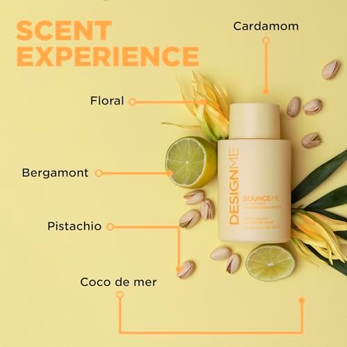 Design.Me BOUNCE.ME Shampoo – Curl-Defining, Anti-Frizz Shampoo for All Curl Types with Kukui Nut Seed & Buriti Oil, 10 Fl Oz Avelisse