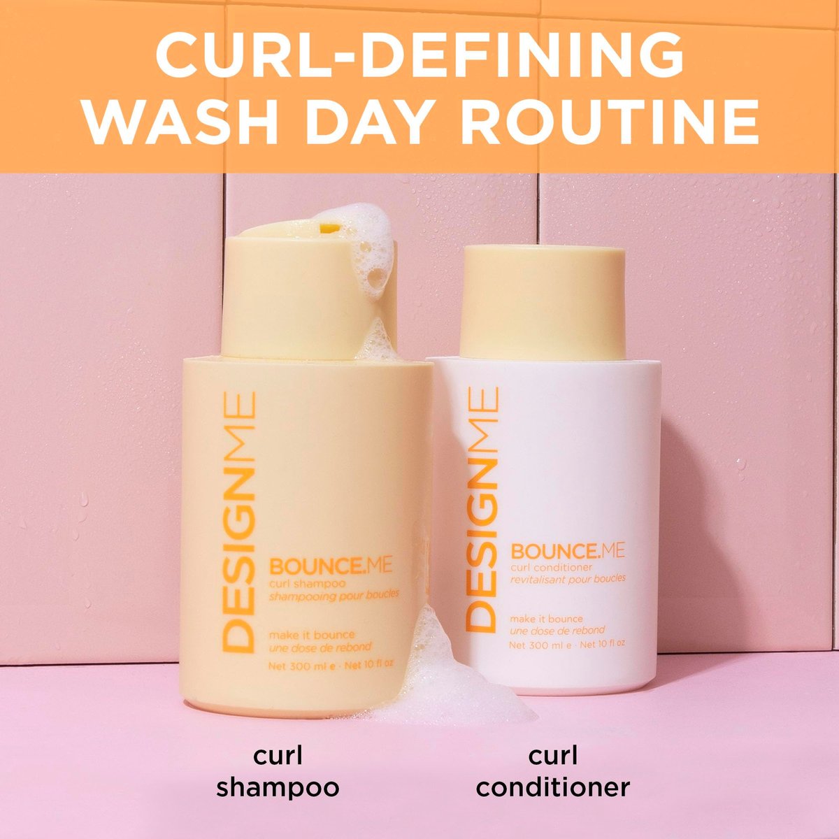 Design.Me BOUNCE.ME Curl Conditioner - Curl Defining, Anti-Frizz, Moisturizing Conditioner for All Curly Hair Types (10 oz) Avelisse