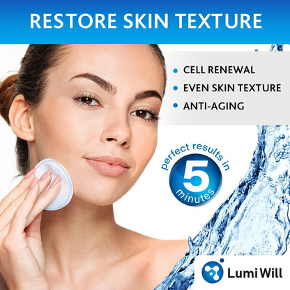 LUMI WILL Glycolic Acid Pads 35% – Exfoliating Face Pads with Vitamins B5, C, E & Green Tea – Resurfacing Acid Exfoliator for Uneven Tone & Texture – At-Home Chemical Exfoliant for Face – 50 Pre-Soaked Pads Avelisse
