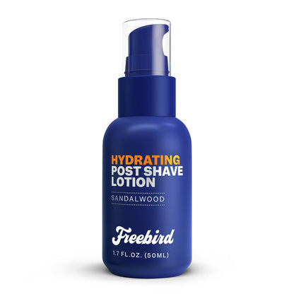 Freebird Post Shave Lotion for Men – Cooling Aftershave Gel with Natural Sandalwood Scent, Soothes Razor Burn & Moisturizes Sensitive Skin, Travel Size 1.7 oz Avelisse