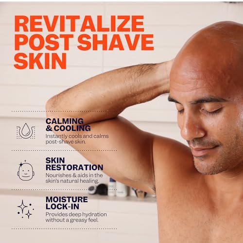 Freebird Post Shave Lotion for Men – Cooling Aftershave Gel with Natural Sandalwood Scent, Soothes Razor Burn & Moisturizes Sensitive Skin, Travel Size 1.7 oz Avelisse