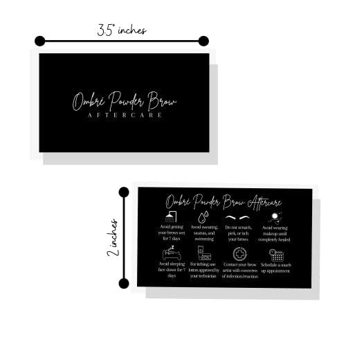 Ombre Powder Brow Aftercare Cards – 50 Pack Business Card Size for Brow Artists - görsel 4