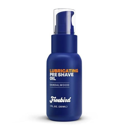 Freebird Pre Shave Oil for Men - Natural Sandalwood, 30mL | Enhanced Smooth Shaving, Moisturizing, Sensitive Skin, Travel Size, All Razor Types Avelisse