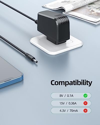 Superer 8V 5Ft Power Cord Replacement for Philips Norelco HQ840 Multigroom Series 3000 MG3750 MG3760 Electric Shaver Trimmer Razor Charger Supply
