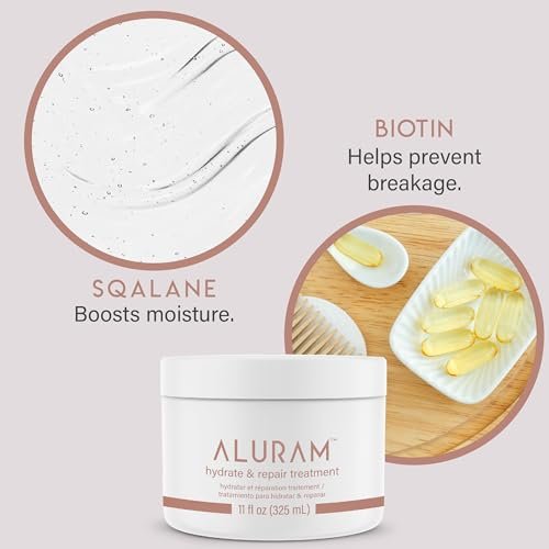 Aluram Hydrate & Repair Hair Treatment – Intense Moisture Infusion for Clean Hydration, All Hair Types, 11 Fl Oz Avelisse