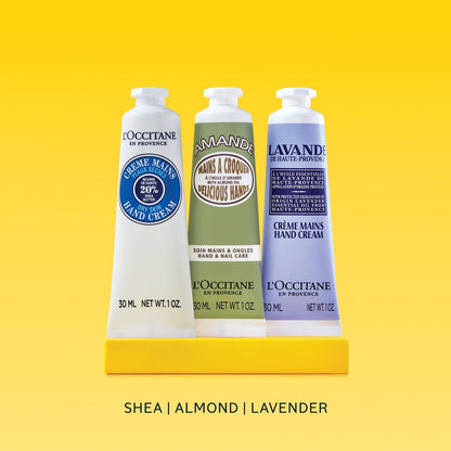 L’Occitane Hand Cream Classics 3-Piece Gift Set – Moisturizing Travel-Sized Trio for Dry Hands, Nails & Cuticles (Vegan) Avelisse