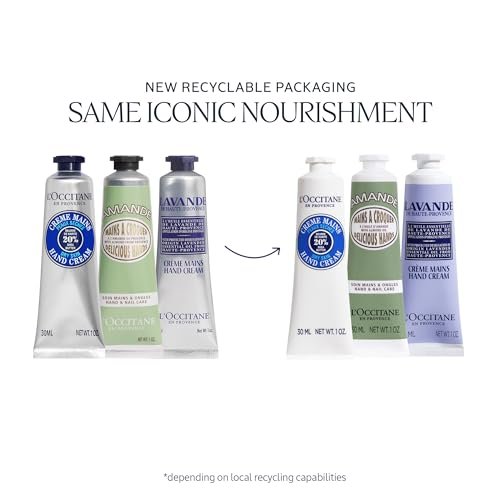 L’Occitane Hand Cream Classics 3-Piece Gift Set – Moisturizing Travel-Sized Trio for Dry Hands, Nails & Cuticles (Vegan) Avelisse