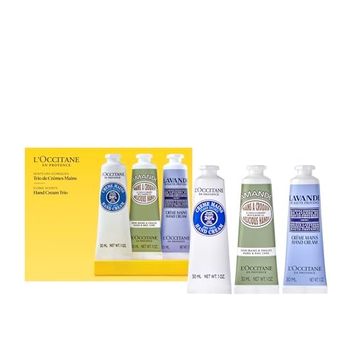 L’Occitane Hand Cream Classics 3-Piece Gift Set – Moisturizing Travel-Sized Trio for Dry Hands, Nails & Cuticles (Vegan) Avelisse