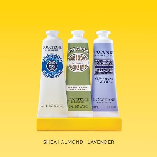 L’Occitane Hand Cream Classics 3-Piece Gift Set – Moisturizing Travel-Sized Trio for Dry Hands, Nails & Cuticles (Vegan) Avelisse