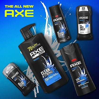 AXE Phoenix 2-in-1 Shampoo and Conditioner, Crushed Mint and Rosemary, 28 oz (Pack of 4) Avelisse