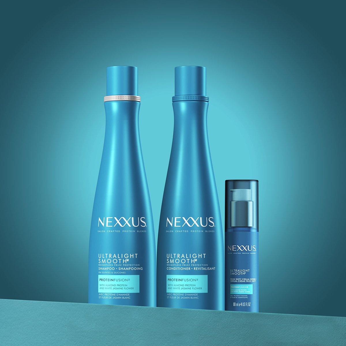 Nexxus Ultralight Weightless Shampoo & Conditioner for Dry, Frizzy Hair - Smooth Treatment to Block Out Frizz, 13.5 oz (Pack of 2) Avelisse