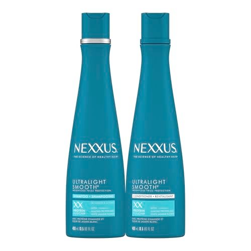 Nexxus Ultralight Weightless Shampoo & Conditioner for Dry, Frizzy Hair - Smooth Treatment to Block Out Frizz, 13.5 oz (Pack of 2) Avelisse