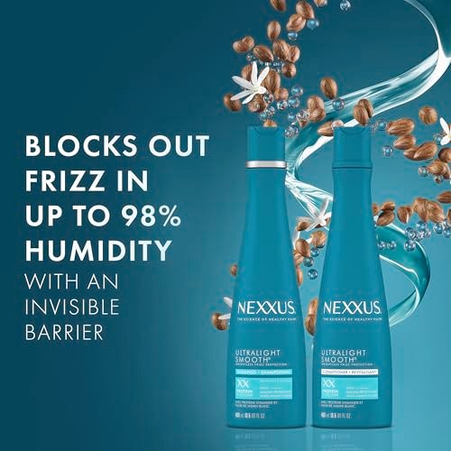 Nexxus Ultralight Weightless Shampoo & Conditioner for Dry, Frizzy Hair - Smooth Treatment to Block Out Frizz, 13.5 oz (Pack of 2) Avelisse