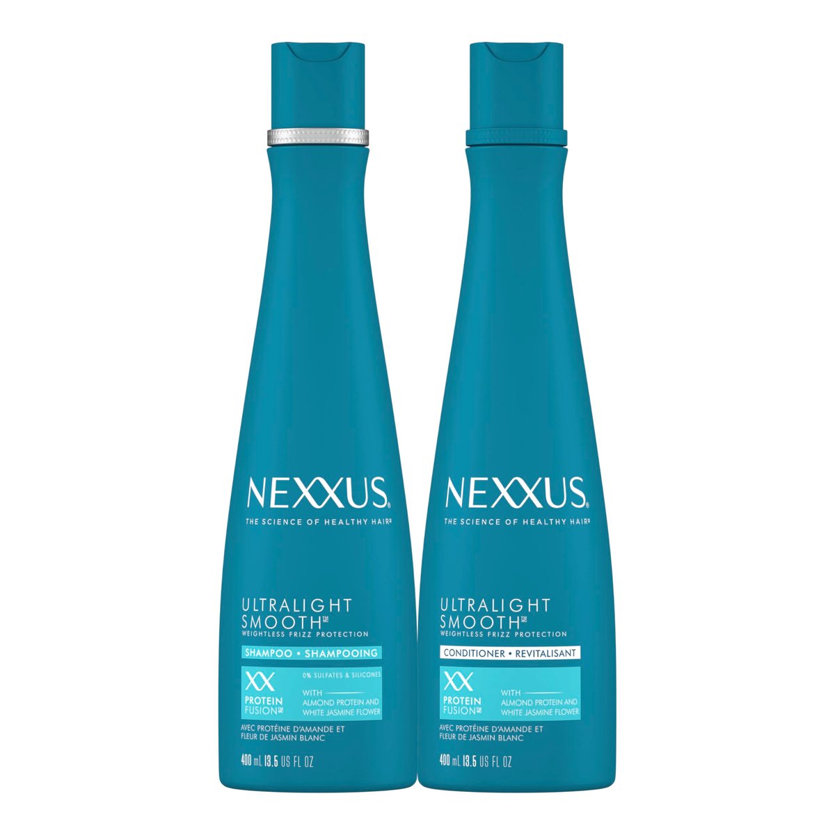 Nexxus Ultralight Weightless Shampoo & Conditioner for Dry, Frizzy Hair - Smooth Treatment to Block Out Frizz, 13.5 oz (Pack of 2) Avelisse