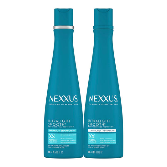 Nexxus Ultralight Weightless Shampoo & Conditioner for Dry, Frizzy Hair - Smooth Treatment to Block Out Frizz, 13.5 oz (Pack of 2) Avelisse