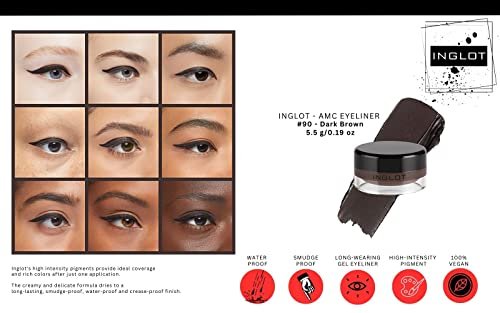 The Beauty Box INGLOT Bundle - Duraline, AMC Eyeliner Gel 77 & 90 (3-Piece) | Black & Brown Avelisse
