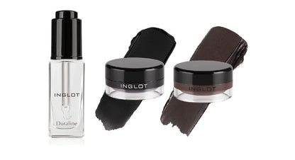 The Beauty Box INGLOT Bundle - Duraline, AMC Eyeliner Gel 77 & 90 (3-Piece) | Black & Brown Avelisse
