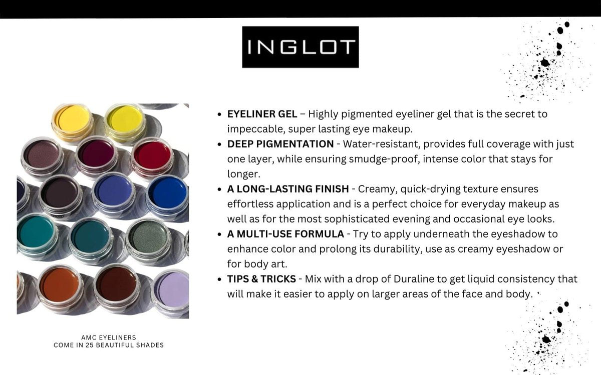The Beauty Box INGLOT Bundle - Duraline, AMC Eyeliner Gel 77 & 90 (3-Piece) | Black & Brown Avelisse