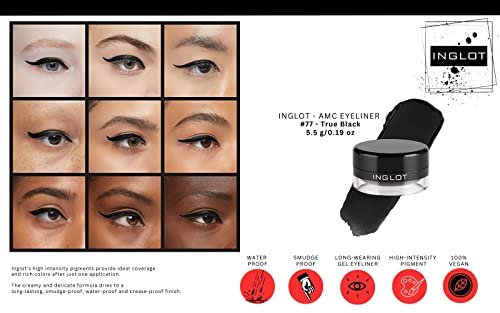 The Beauty Box INGLOT Bundle - Duraline, AMC Eyeliner Gel 77 & 90 (3-Piece) | Black & Brown Avelisse