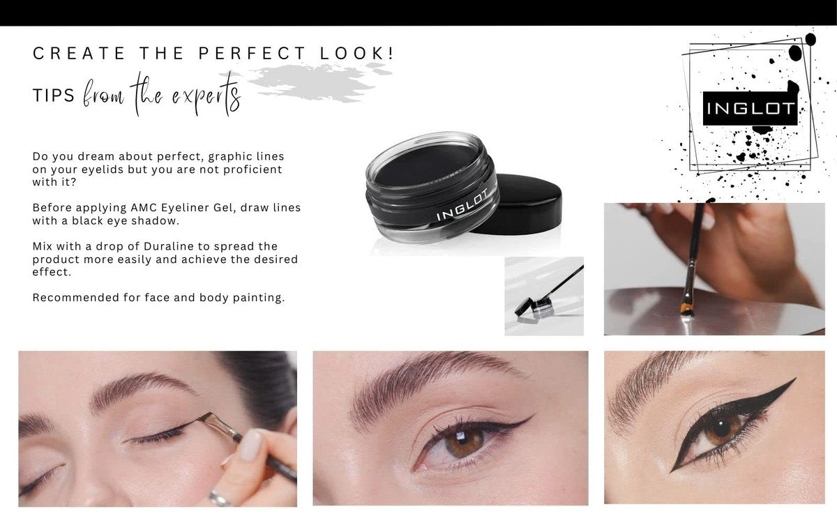 The Beauty Box INGLOT Bundle - Duraline, AMC Eyeliner Gel 77 & 90 (3-Piece) | Black & Brown Avelisse