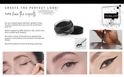 The Beauty Box INGLOT Bundle - Duraline, AMC Eyeliner Gel 77 & 90 (3-Piece) | Black & Brown Avelisse