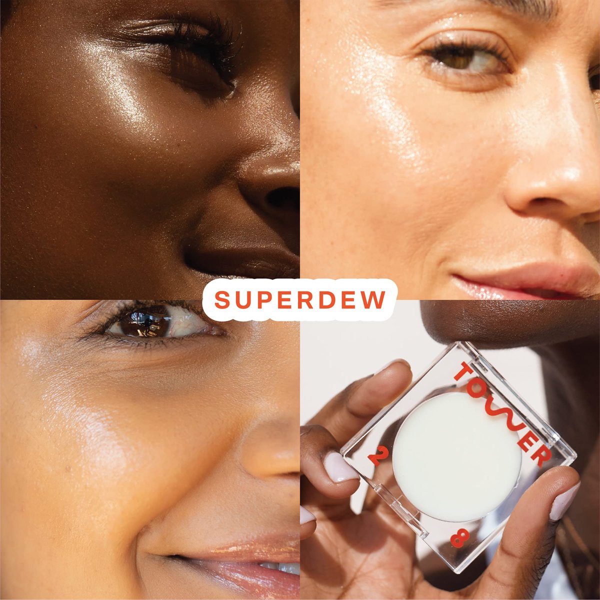 Tower 28 SuperDew Highlighter Balm - Clear, Shimmer-Free Face Luminizer for Glass Skin - Non-Comedogenic Highlighter Makeup for Sensitive Skin - Multi-Purpose Dewy Face Balm - Vegan (0.16 oz) Avelisse
