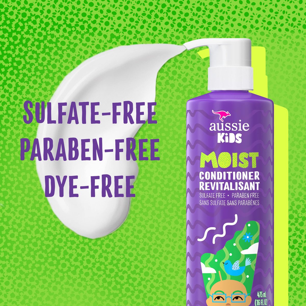 Aussie Kids Moist Sulfate Free Conditioner for Kids, 16 fl oz (Pack of 4) - görsel 5