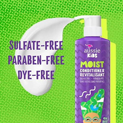 Aussie Kids Moist Sulfate Free Conditioner for Kids, 16 fl oz (Pack of 4)
