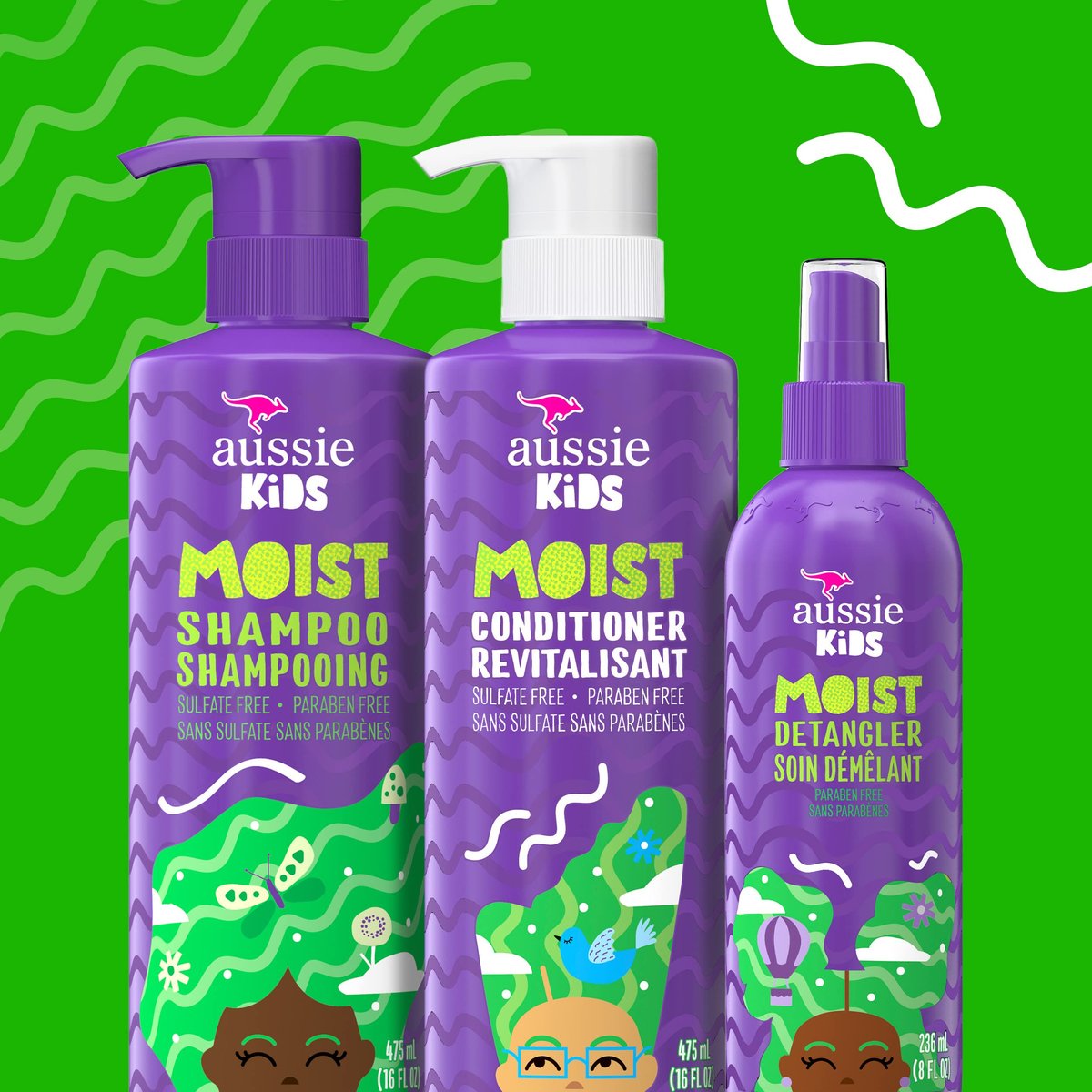 Aussie Kids Moist Sulfate Free Conditioner for Kids, 16 fl oz (Pack of 4) - görsel 13