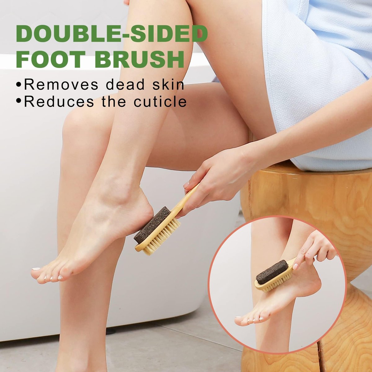 AIFEIVICO Dry Brushing Body Brush – Natural Boar Bristle & Bamboo Exfoliating Brush for Body, Face, Foot, with Long Handle Back Scrubber, Lymphatic & Cellulite Massage Avelisse