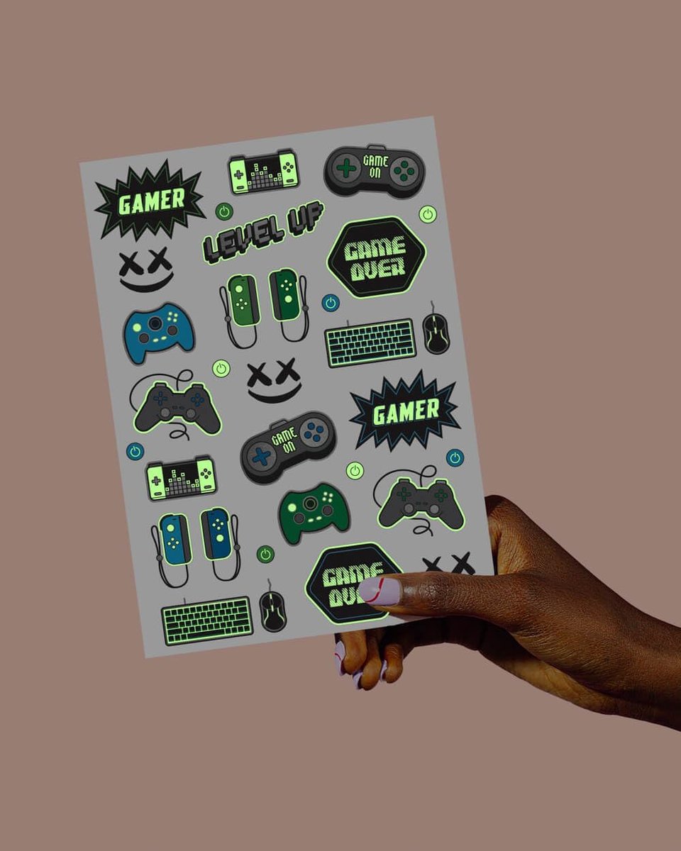 xo, Fetti Video Game Party Supplies Temporary Tattoos – 40 Glow in the Dark Gamer Tattoos for Kids & Adults - görsel 9