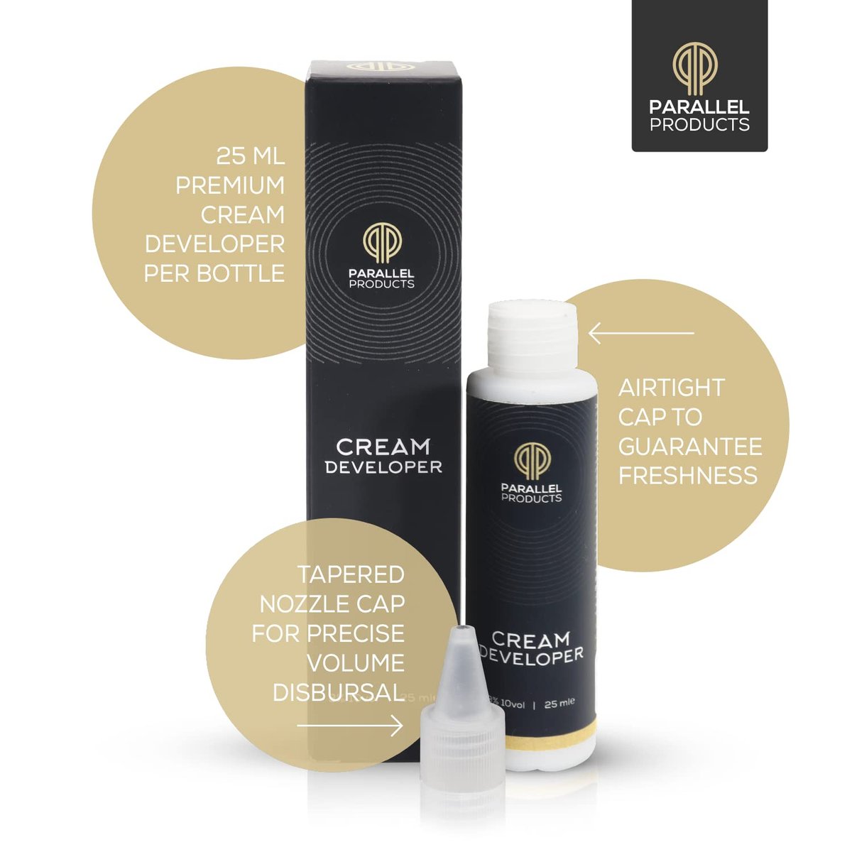 Parallel Products 3% 10 Volume Tint Developer for Hair Color - 25mL (0.84 oz) - Oxidant for Coloring Cream Dye - görsel 13